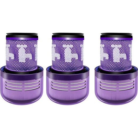 3 x HEPA-Filter kompatibel mit Dyson V12 Detect Slim & Absolute Motorfilter Ersatzteile 971517-01.