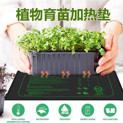 Tapis Chauffant pour Plantes Imperméable Serre de Germination Accélère la Germination des Graines, Coussin de Chauffrage pour Reptile et Amphibien, 21/30 Watts, 52 × 25 cm (1 Pièce - 30W) (1/4)