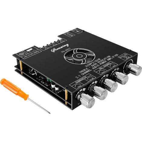 Scheda amplificatore digitale a 2.1 canali YS-AS21 TPA3251 220Wx2 + subwoofer da 350W con sintonizzazione dei bassi ad alta potenza. (1/2)