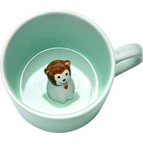 Tasse Café 3D Singe Bébé en Céramique, Mug Décoratif Original, Tasse à Café Artistique avec Figurine de Singe, Idée Cadeau, Contenance Standard, Fait Main, Finition Lisse (1/3)