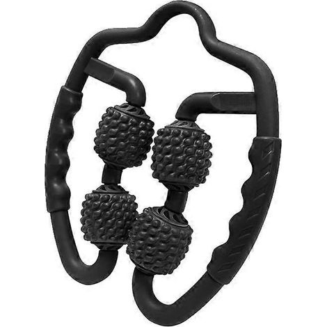 Masseur anti-cellulite noir, rouleau de massage pour jambes, mollets, cuisses, cou, bras, épicondylite, rouleau en mousse pour tissus profonds, équipement pour les fascias, Fit Roller Pro, douleurs mu (1/5)