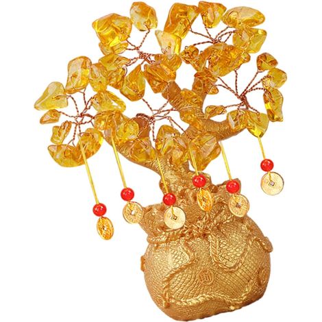 Arbre à Argent en, Ornement de Bureau pour Attirer la Richesse, la prospérité et Le succès, Parfait, Arbre à Argent Miniature (1/5)