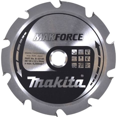 Makita Kreissägeblatt MAKFORCE 165/20 mm, 10 Zähne, 1,4 mm, Holz