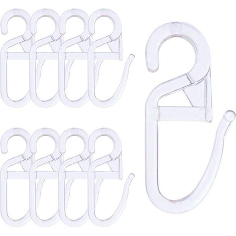 120 Pcs Crochet Rideaux, Clips de Rideau en Plastique, Roulant Crochets de Rideaux Transparent pour Voie Type Rideau (1/5)