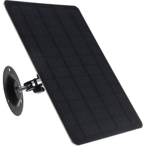 10W 5V 2000mAh Micro USB Solar Panel. 360 Degree Rotation. Waterproof Monocrystalline Wall Mountable Solar Panel. Black (1/5)