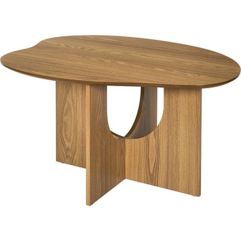 Table basse asymétrique effet bois CALYPSO (1/5)