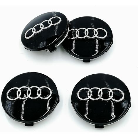Convient aux cache-moyeux de roue Audi A6 C5 de 60 mm avec logo, jeu de 4 pièces