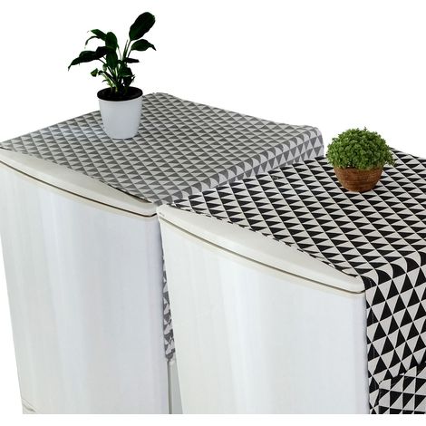 Housse De Protection Pour Machine À Laver - 130 cm x 55 cm - Tissu Polyester Coton - Pour Réfrigérateur Et Lave-Linge - Lot De 2 (1/5)