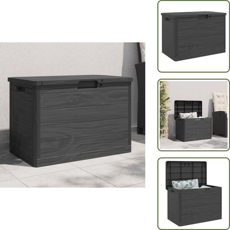 Contenitore per oggetti esterni - vidaXL Contenitore Cuscini Antracite 77,5x44,5x53 cm in Polipropilene - Contenitore per coperte