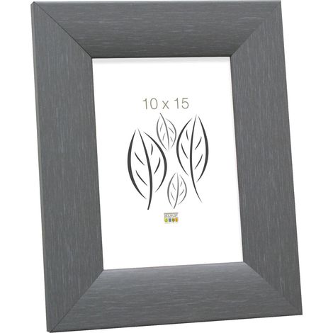 Cadre Photo Look Peint Bois Gris 22,6 x 18,3 x 1,5 cm (1/4)