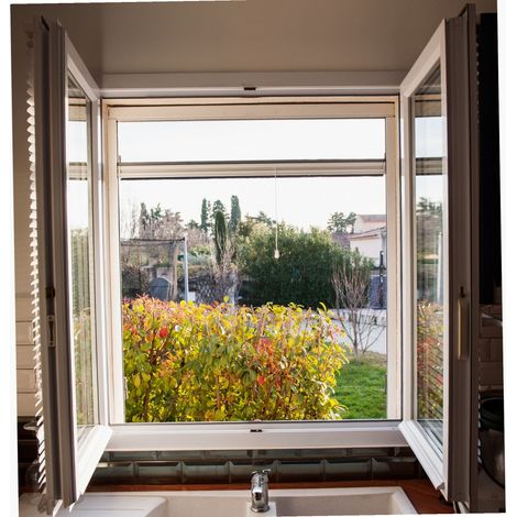 Moustiquaire enroulable 80 x 130 cm blanc WERKA PRO