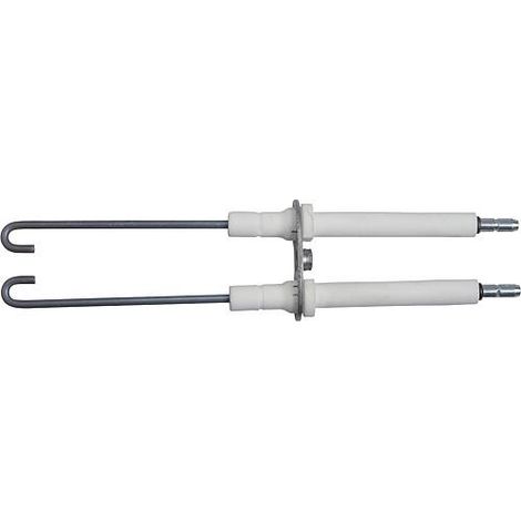 Electrode d allumage double pour Buderus bruleur flamme bleu BE/BE-A 68 kW / Type 4 L58,5 / 63025269