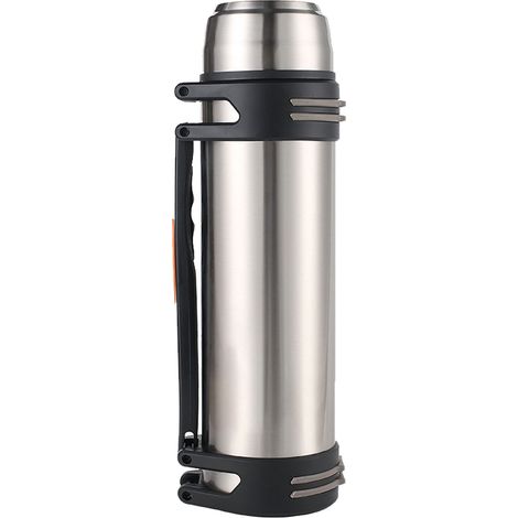 Bouteille d'eau isotherme en acier inoxydable 304 de 2,5 L avec poignée de transport et large ouverture, idéale pour les voyages. Maintient les boissons chaudes et froides pendant 24 heures (couleur a (1/5)