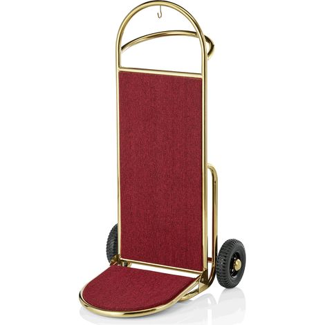 Chariot à bagages en Acier Inoxydable rouge L 610 mm l 705 mm H 1210 mm - Was Germany