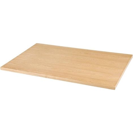 Plateau de Table Rectangulaire Pré-Percé Coloris Frêne Naturel 700x1100mm - Bolero (1/5)