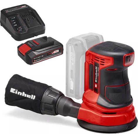 Einhell 18v Cordless Rotating Orbital Sander Power X-Change + 2.5AH Charging Kit