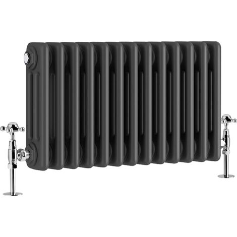 Warmehaus Traditional Triple Column Anthracite Radiator 300x605mm (1/5)