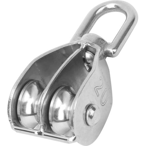 2 Stück M20 Doppelrollen-Hebeplatte aus Edelstahl 304 (1/5)