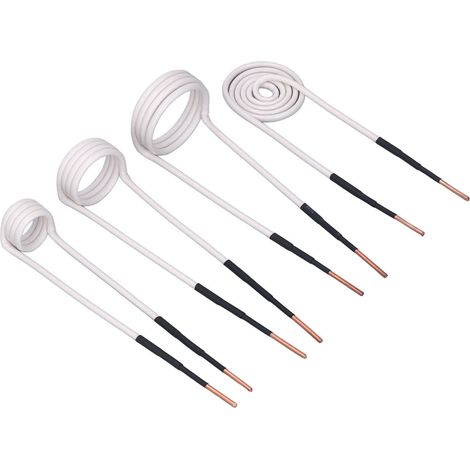 Kit de 4 bobines chauffantes à induction haute fréquence pour chauffage, ventilation et climatisation (CVC), noyau en laiton de 2,5 mm, formes plates et rondes de 20, 30 et 40 mm. (1/5)