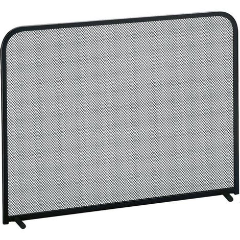 Parascintille acciaio nero camino h.48x65 cm. Made in Italy