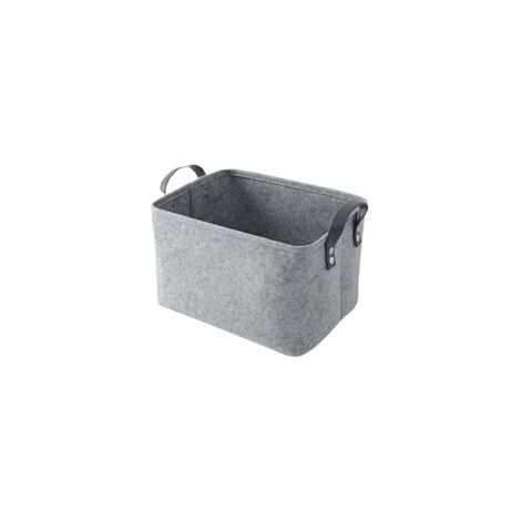 2pcs avec poignée en feutre panier de rangement - pliable, pliable vêtements, jouets, produits de bureau et autres articles divers