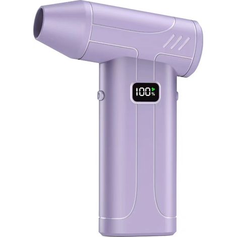 Ventilateur portatif haute puissance, ventilateur de camping portable, indispensable pour le dépoussiérage/le déneigement/le barbecue, lampe de secours, ventilateur portable compact, violet. (1/5)