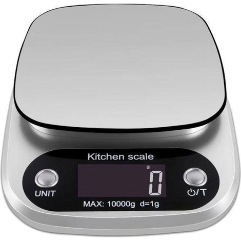 Balance de cuisine/balance alimentaire – Fonctionne sur piles, plage de pesée de 1 gramme à 10 kilogrammes – Haute précision (1/5)