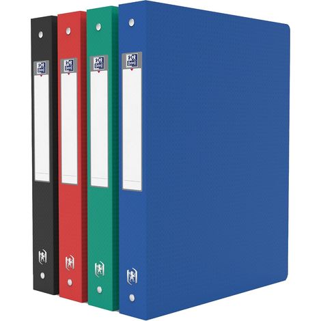 Classeur Memphis A4 Dos 40mm 4 Anneaux Ronds Couverture Polypro Coloris Assortis (1/5)