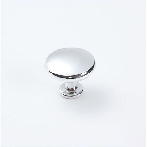 HONORNIC - 10 pièces poignée de porte d'armoire solide vanité poignée champignon cuisine armoire tiroir diamètre 28MM Chrome poli (1/5)