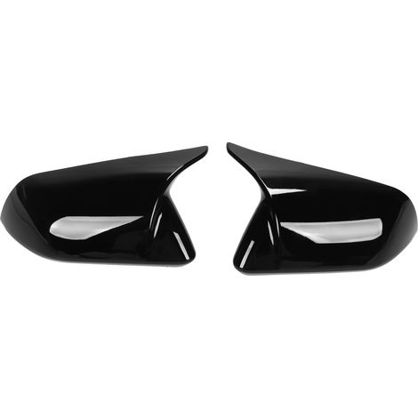 Couvercle de rétroviseur de porte gauche droit, 2 pièces, Style klaxon de remplacement pour Ford Mustang 2015 – 2022, noir brillant (1/5)