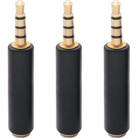 Adattatore AV da 3,5 mm a RCA, cavo video per fotocamera AV, da 3,5 mm maschio a 3 RCA maschio per cavo audio AUX stereo per smartphone, lettori MP3, tablet, altoparlanti, home theater (confezione da (1/4)