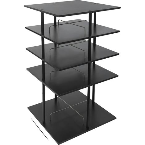 Rangement à chaussures, 4 niveaux, rotatif à 360°, Noir (1/2)