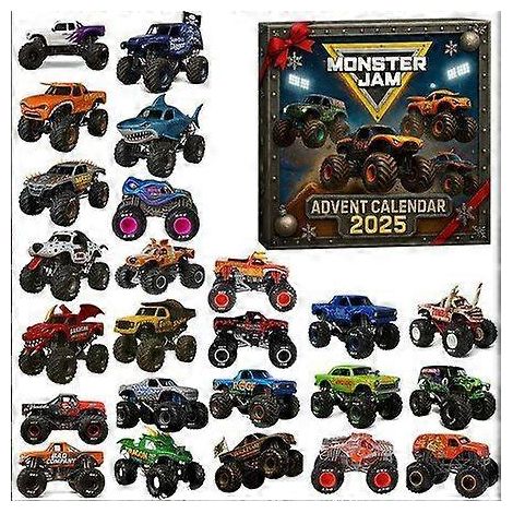 Calendrier de l'Avent Monster Jam - 24 jours de décorations Monster Truck pour le compte à rebours de Noël et les fêtes (1/3)