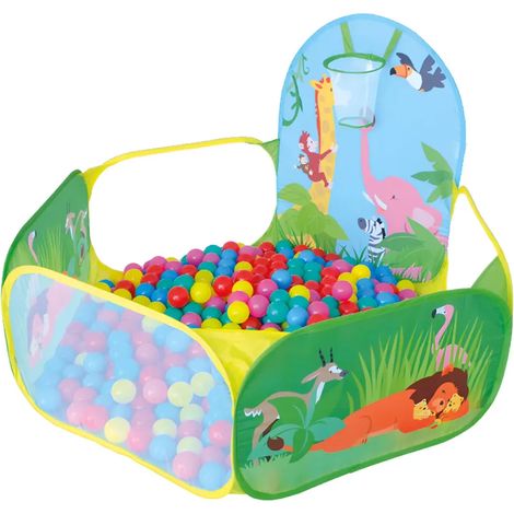 Recinto Pop-up per Bambini Richiudibile con Canestro e Palline Colorate (1/5)