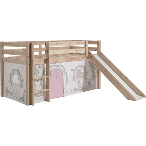 Pack - Lit Enfant Toboggan & Tente "Pino Birdy" Naturel (1/5)