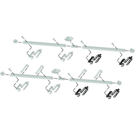 Bosch Accessori collettori piani FKA 3-2 Collegamento al tetto tegole/coda di castoro, 4 pezzi, 8718531023