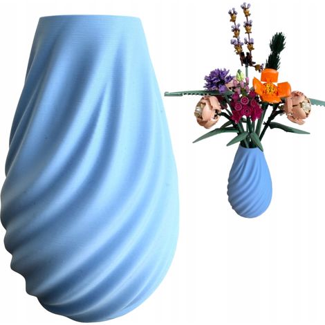 Vaso Lego per fiori, erba artificiale, decorativo, moderno, regalo, 17 cm (1/5)