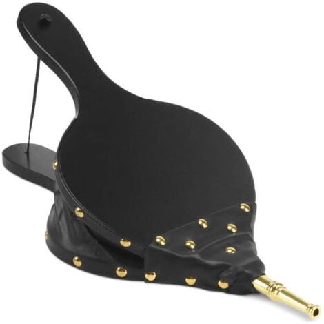 Soufflet en bois, souffleur à main pour barbecue, foyer et camping - Noir (1/5)