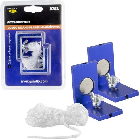 Juego de angulares magnéticos aluminio 4x4 cm con cuerda (1/5)