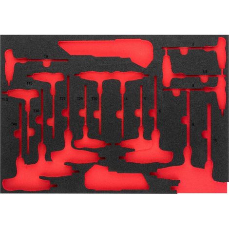 Vigor V5175-L organizador de cajones negro y rojo