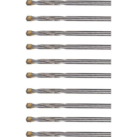 Lot de 10 forets hélicoïdaux en carbure de tungstène à queue droite, 4,2 mm, adaptés au bois, au métal et aux outils électriques. (1/5)