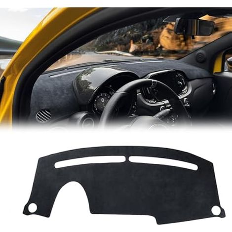 KUNKGIC Tapis de protection en flanelle pour tableau de bord de voiture Abarth 595 695 2017-2024 (1/4)
