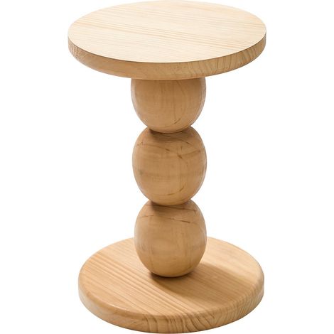 Nordlys - Table Appoint Bout de Canape Meuble Bois Rond (1/5)