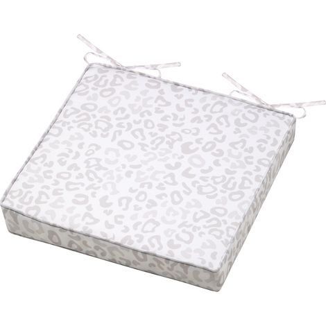 Galette de chaise léopard Beige 40x40 cm