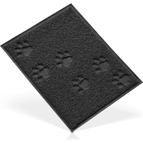 Filiyano-Tapis pour gamelle d'animaux, 1 pièce, plateau d'alimentation noir imperméable et antidérapant (1/5)