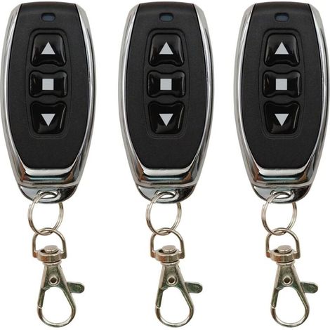 3X Télécommande sans Fil 433Mhz Transmetteur Porte-clés EV1527Code d'apprentissage 3 Boutons (1/4)