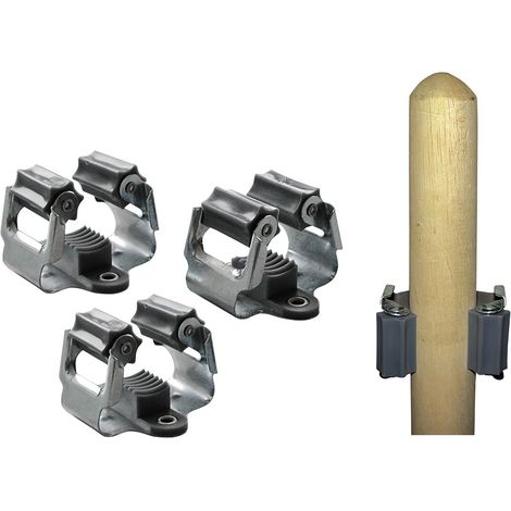Set di 3 supporti per scopa 5,5x5x4,5 cm