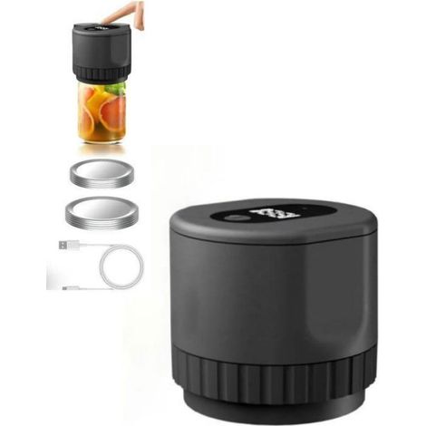 Kit de mise sous vide - Scelleuse - Scelleuse sous vide - Scelleuse de bocaux avec couvercle - Rechargeable par USB - Ouvre- (1/5)