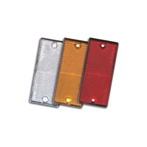 Catarifrangente arancione 107x51mm 2 fori Ø 4mm