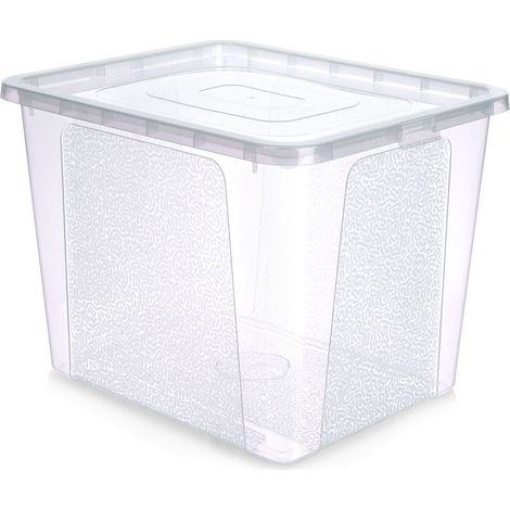 CONTENITORE PER STOCCAGGIO CON COPERCHIO, SCATOLA ORGANIZZATRICE IN PLASTICA 30 L (1/4)